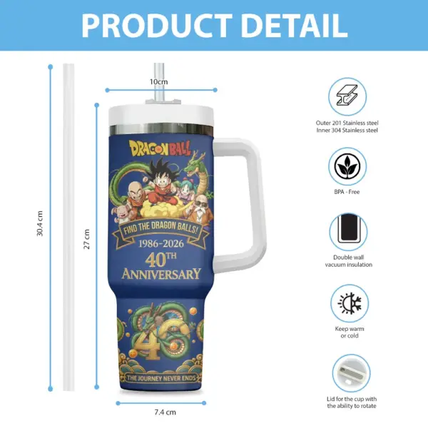 Dragon Ball 40th Anniversary 40oz Stanley Tumbler - Image 3
