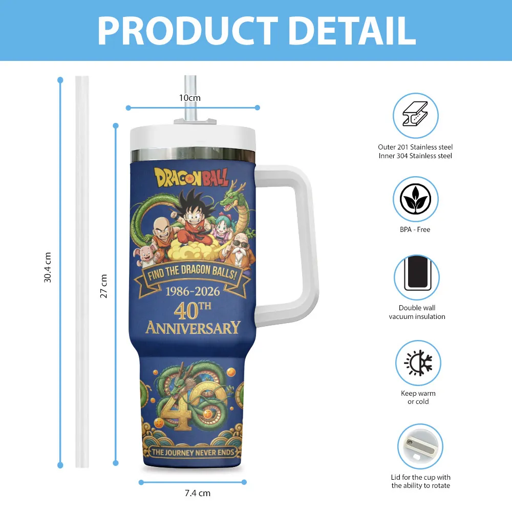 Dragon Ball 40th Anniversary 40oz Stanley Tumbler - Image 3