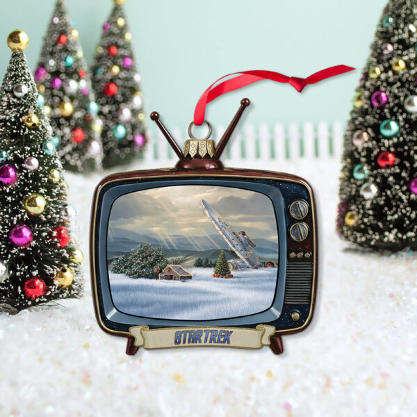 Alternative view of Star Trek NCC-1701 Holiday Christmas Ornament