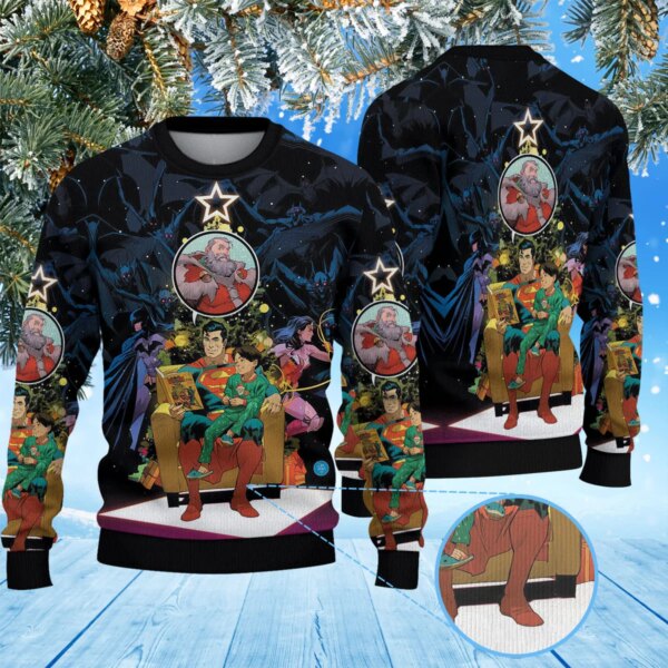 Super Heroes Christmas Knitted Sweater