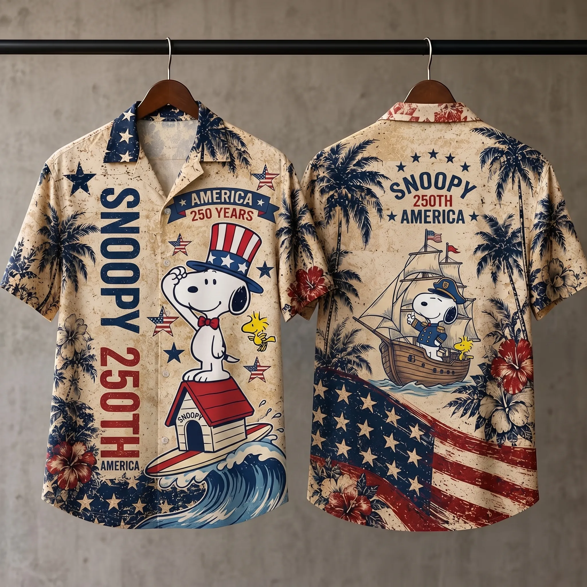 Snoopy 250 Years of America Hawaiian Shirt - THK132205