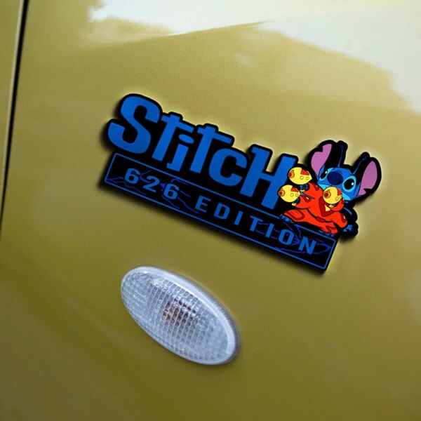 Alternative view of Stitch Experiment 626 Edition 3D Inlayed Car Name Badge 7
