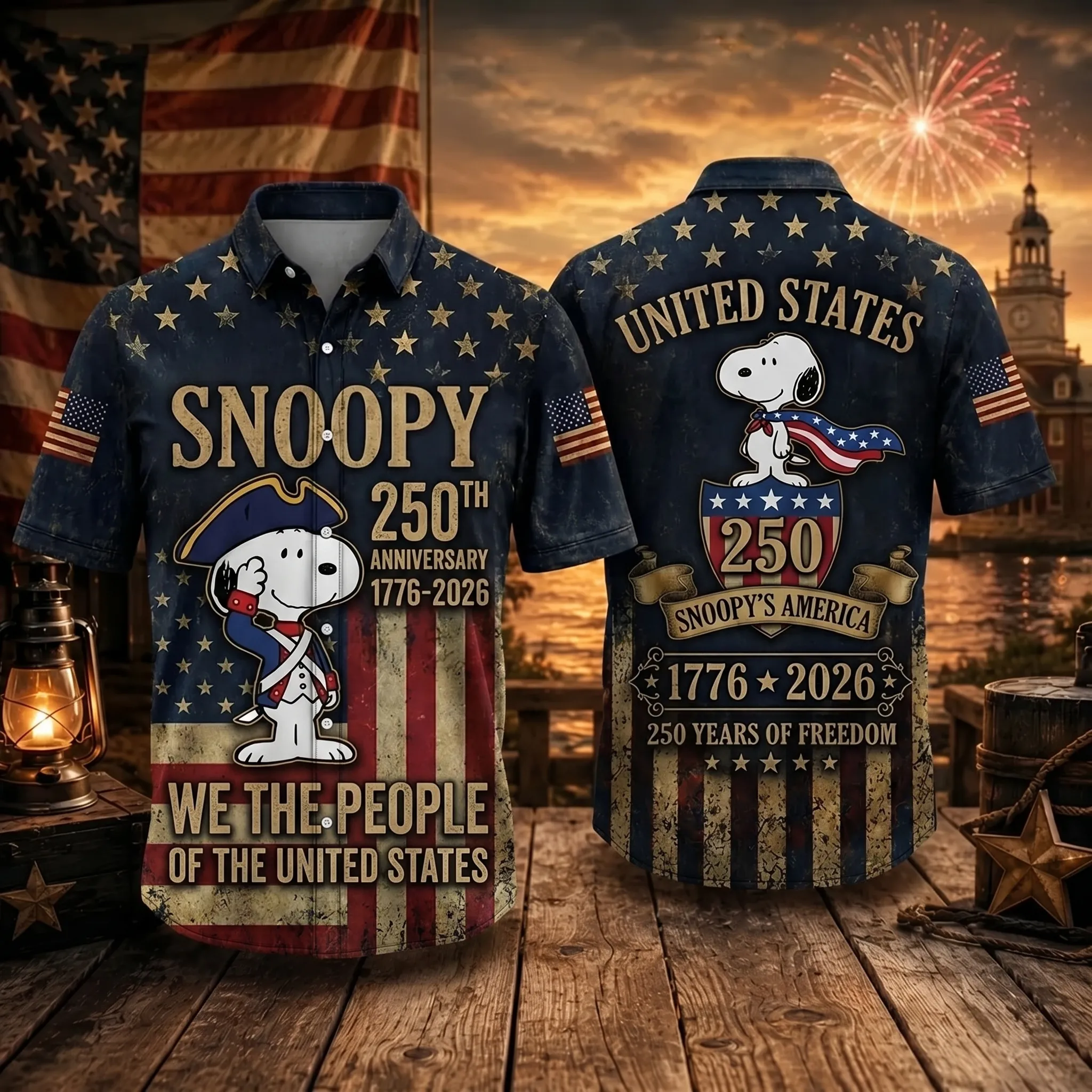Snoopy 250 Years of America Hawaiian Shirt - THK131516