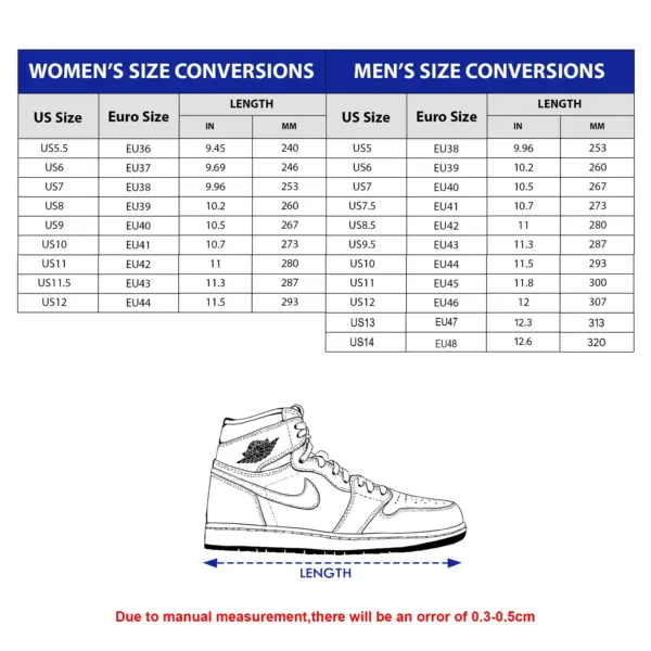 Star Wars x Grateful Dead x Christmas AJ1 High Sneakers Shoes For Men And Women - Image 4