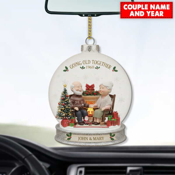 Personalized Going Old Together Couple Christmas Ornament - Image 4