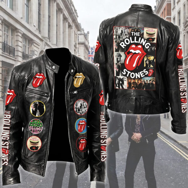 The Rolling Stones Motorcycle Leather Jacket -THK129795