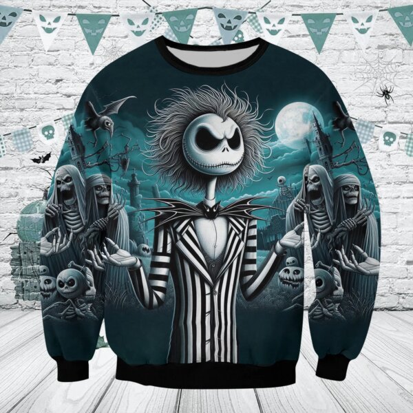 Alternative view of Jack Beetlejuice Halloween Unisex Sweatshirt