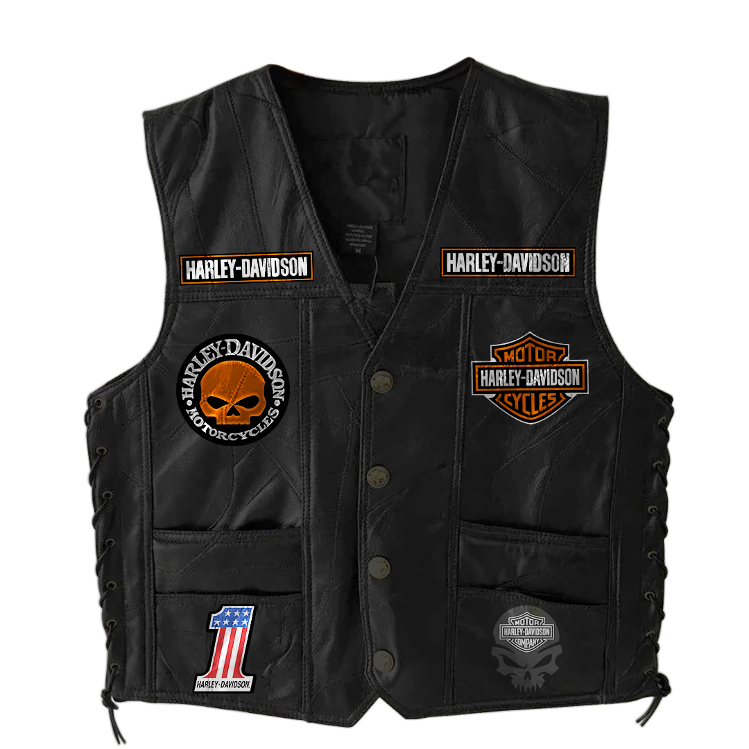 Harley Davidson Sleeveless Leather Jacket - Premium Comfort - Image 2