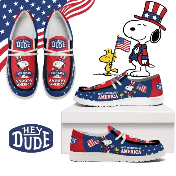 Snoopy 250 Years of America Hey Dude Shoes
