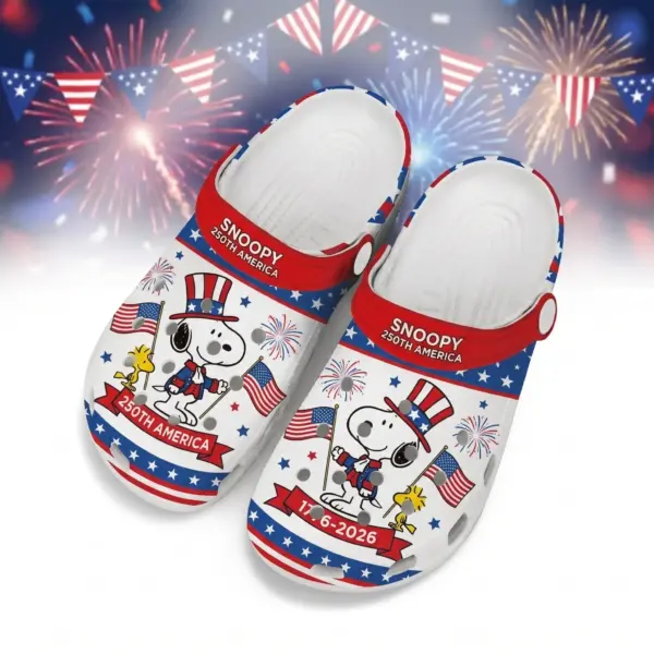 Alternative view of Snoopy 250 Years of America Clogs-THK132705