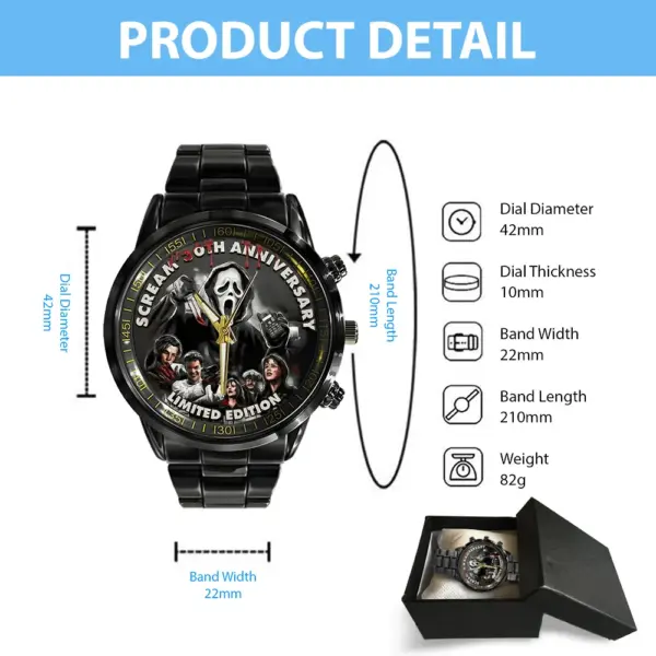 Scream Black Stainless Steel Watch -THK124769 - Image 4