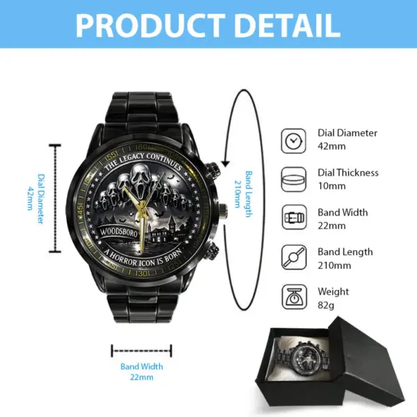 Alternative view of Scream Black Stainless Steel Watch -THK124735