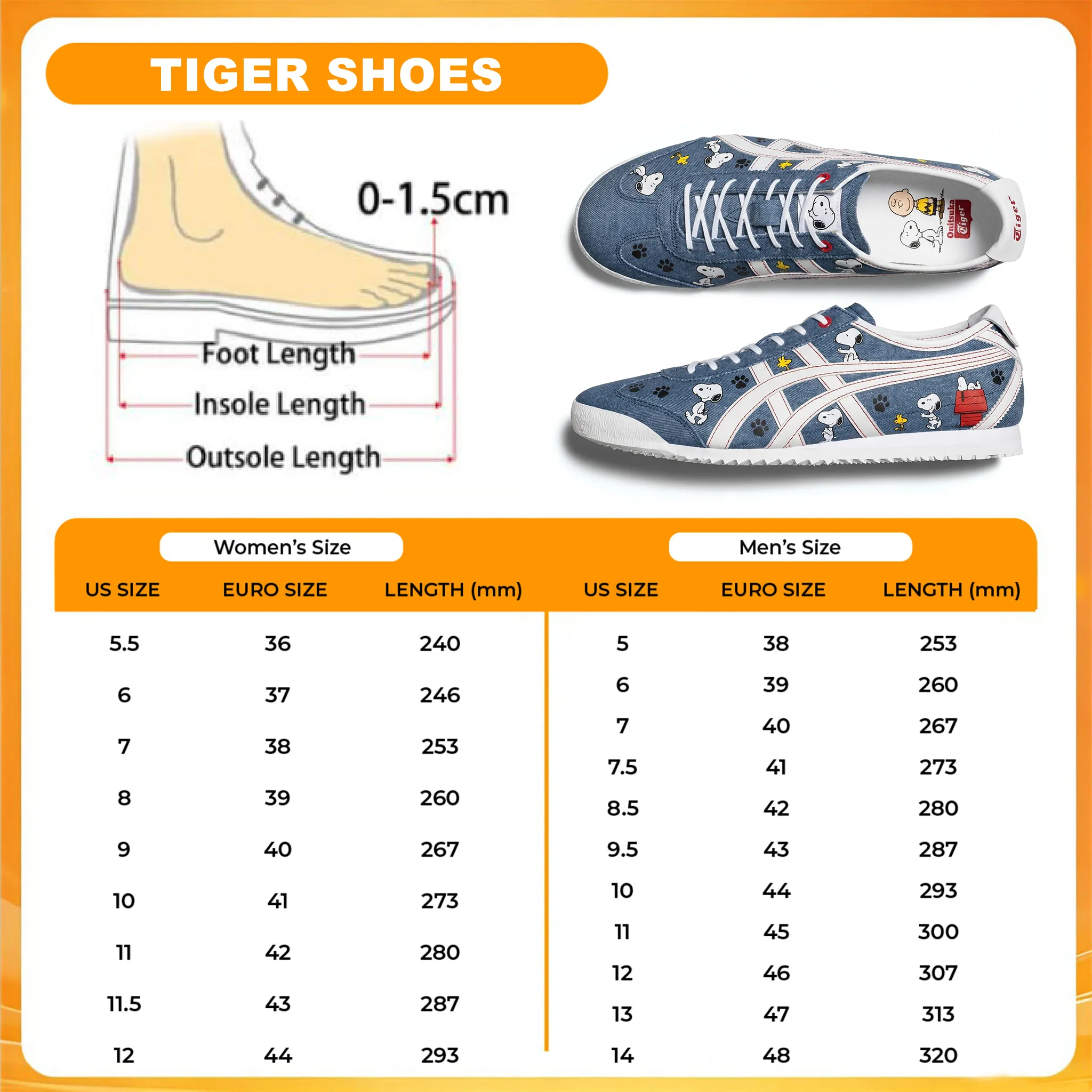 Premium Snoopy Tiger Shoes - Image 3