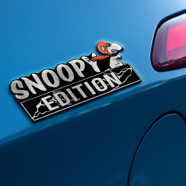 Snoopy In Red Baron Edition 3D Inlayed Car Name Badge - Image 4