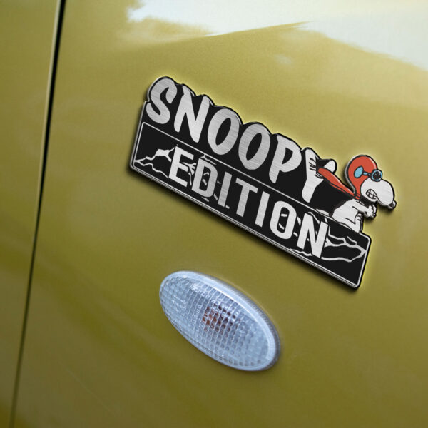 Snoopy In Red Baron Edition 3D Inlayed Car Name Badge - Image 6
