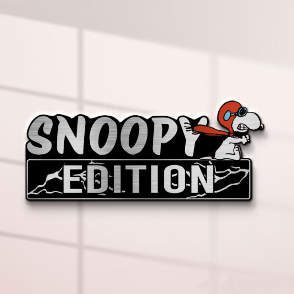 Snoopy In Red Baron Edition 3D Inlayed Car Name Badge - Image 3