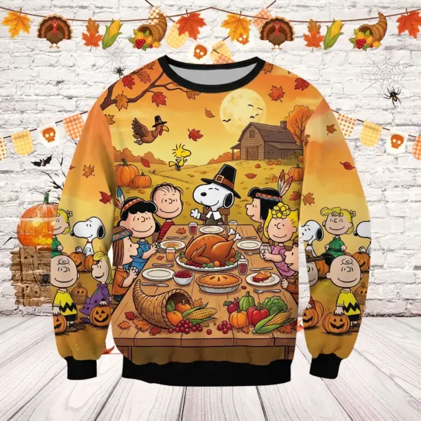 Charlie Brown & Snoopy Peanuts Gang Thanksgiving Unisex Sweatshirt