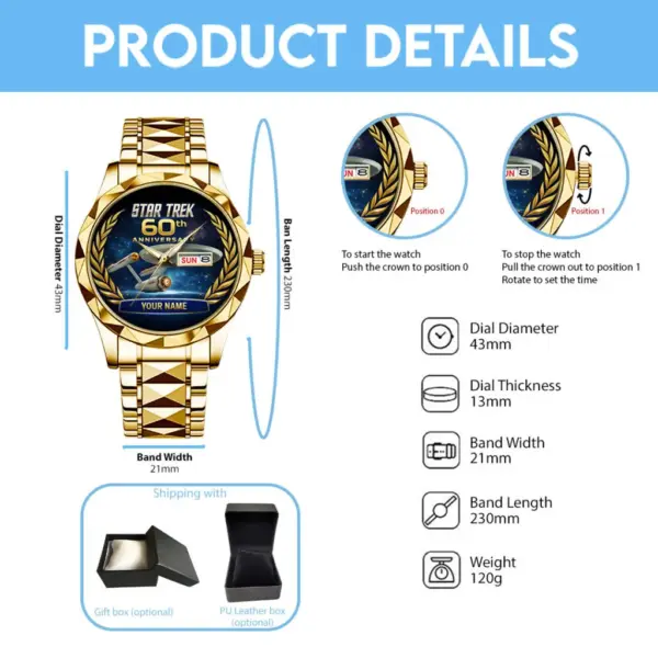 Star Trek Alloy Luxury Quartz Watch -THK124441 - Image 3
