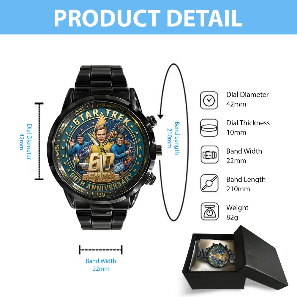 Star Trek 60th Anniversary 2026 Black Stainless Steel Watch-THK124983 - Image 2