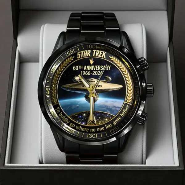 Alternative view of Star Trek 60th Anniversary 2026 Black Stainless Steel Watch-THK123560