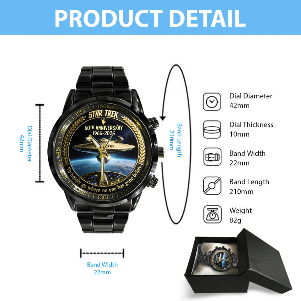 Star Trek 60th Anniversary 2026 Black Stainless Steel Watch-THK123560 - Image 5