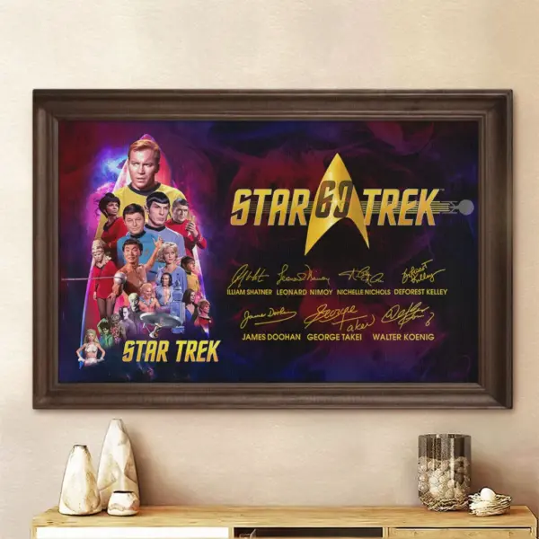 Star Trek 60th Anniversary 2026 Rectangle Canvas With Inner Frame