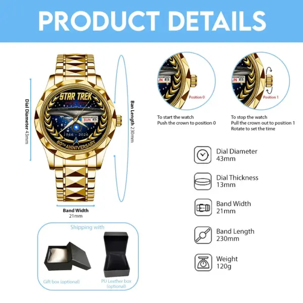 Star Trek Alloy Luxury Quartz Watch -THK122603 - Image 4