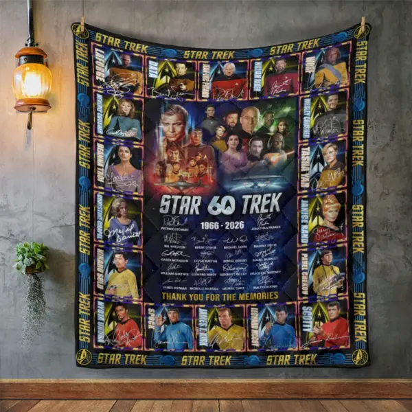 Alternative view of Star Trek 60th Anniversary Quilt Blanket -THK124515