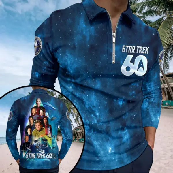 Alternative view of Star Trek Zip Polo Shirt -THK124365