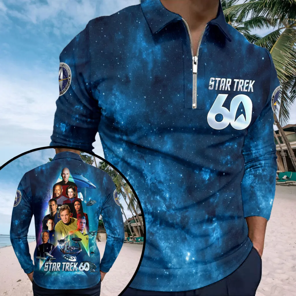 Star Trek Zip Polo Shirt -THK124365 - Image 2