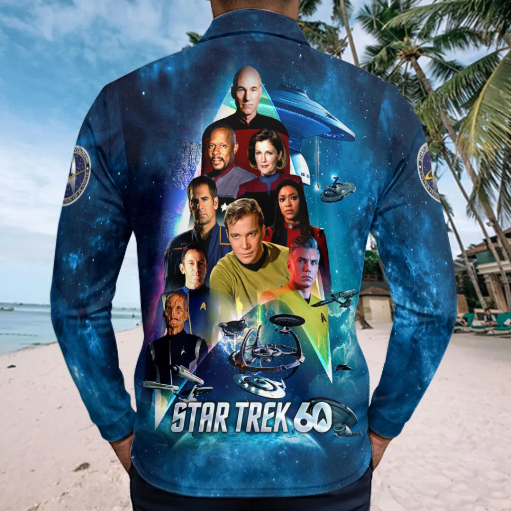 Star Trek Zip Polo Shirt -THK124365 - Image 4
