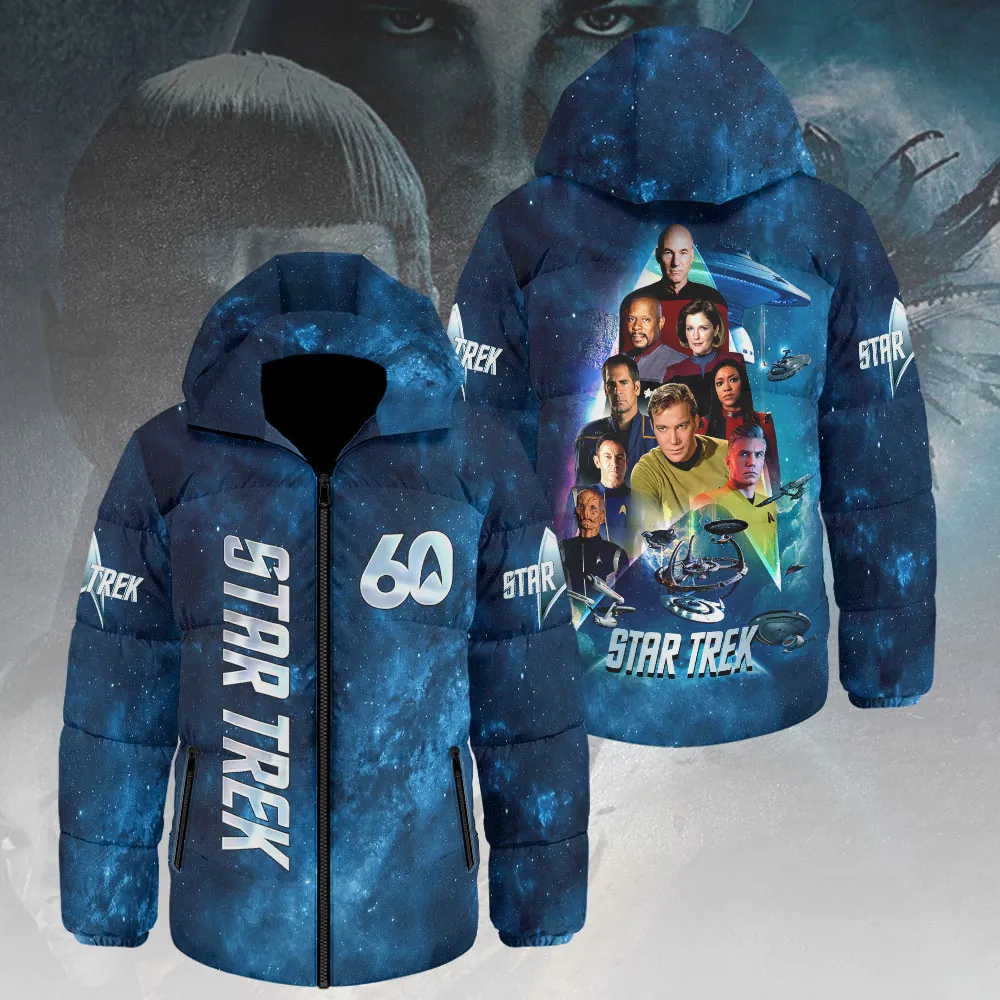 Star Trek: The Original Series 60th Anniversary Thickened Down Hooded Jacket- THK123554