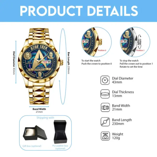 Star Trek Alloy Luxury Quartz Watch -THK124889 - Image 5