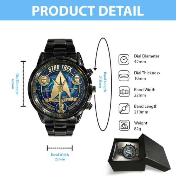 Star Trek 60th Anniversary 2026 Black Stainless Steel Watch-THK124895 - Image 5