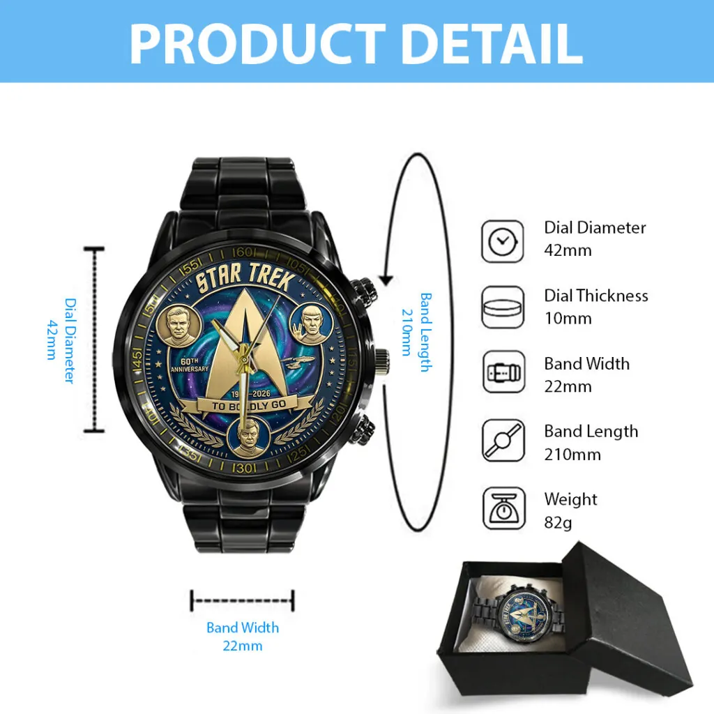 Star Trek 60th Anniversary 2026 Black Stainless Steel Watch-THK124895 - Image 5