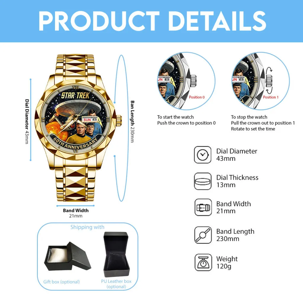 Star Trek Alloy Luxury Quartz Watch -THK124354 - Image 4
