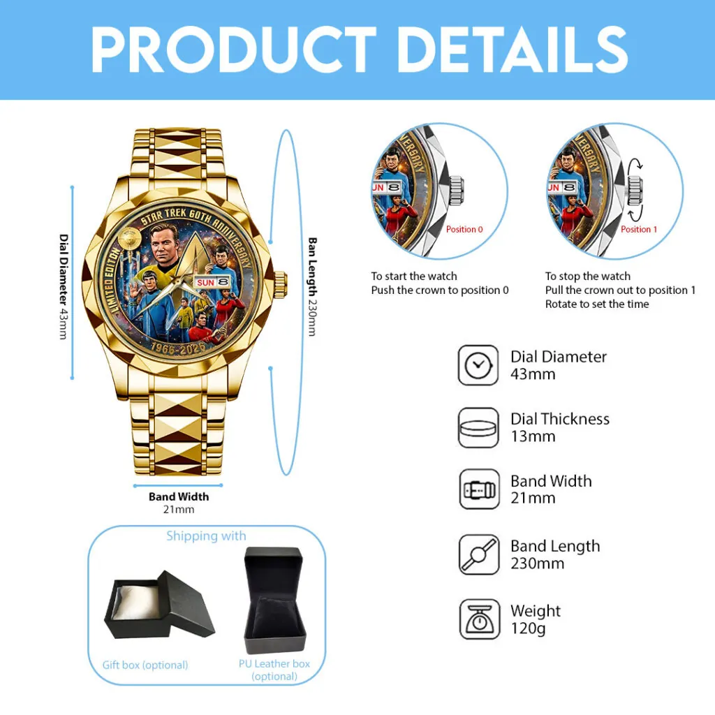 Star Trek Alloy Luxury Quartz Watch -THK124348 - Image 4