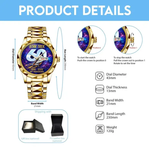 Star Trek Alloy Luxury Quartz Watch -THK123050 - Image 4