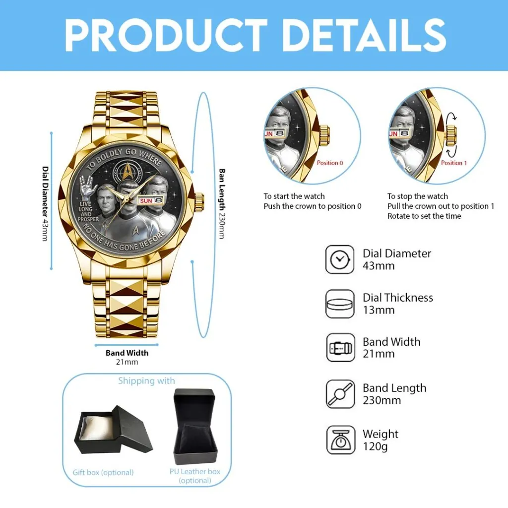 Star Trek Alloy Luxury Quartz Watch -THK122433 - Image 4