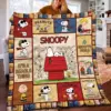 Snoopy's World Patchwork Fleece Blanket-THK136126