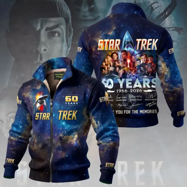 Star Trek 60th Anniversary Thick Knit Fleece Jacket-THK136389