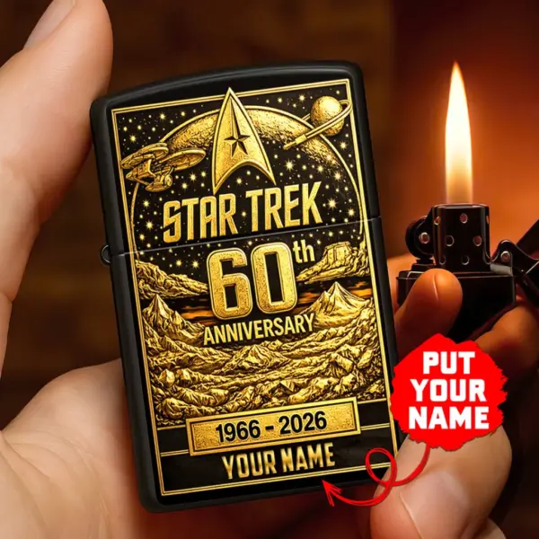Personalized Star Trek 60th Anniversary Zippo Lighter Case (No Insert)