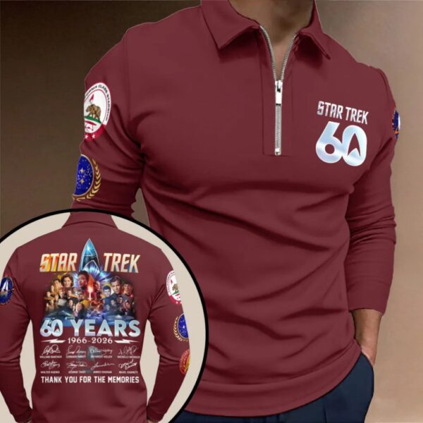 Alternative view of Star Trek Zip Polo Shirt -THK124305