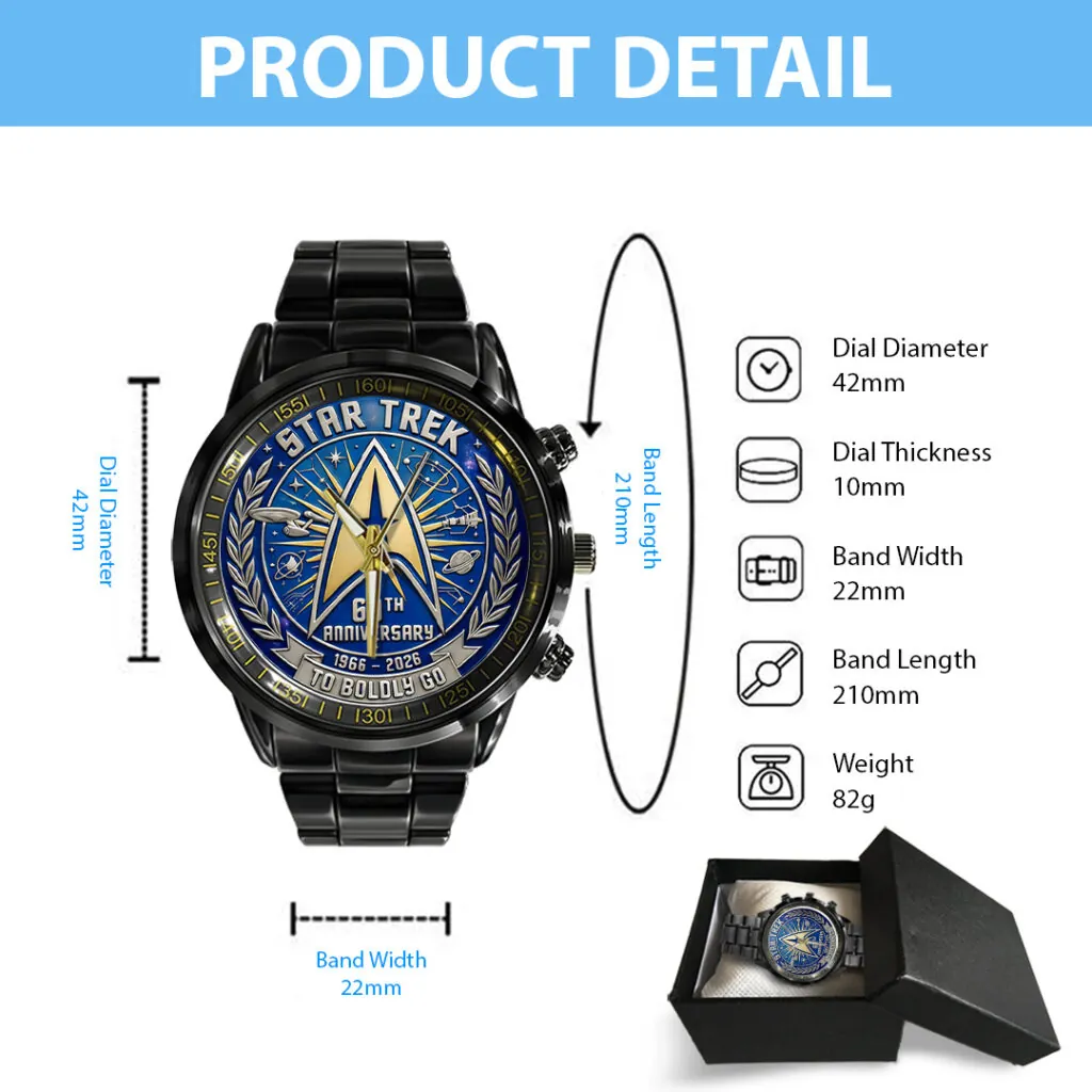 Star Trek 60th Anniversary 2026 Black Stainless Steel Watch-THK124716 - Image 5