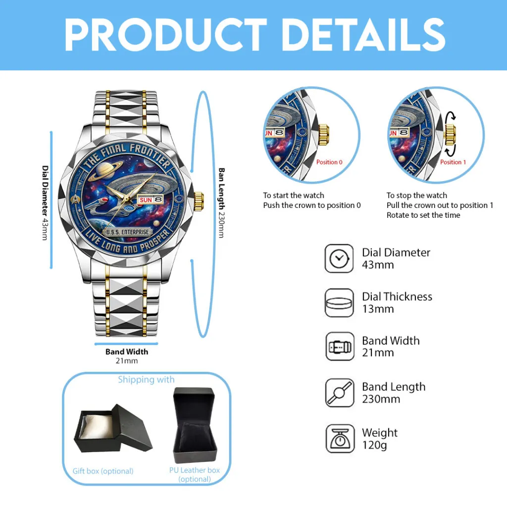 Star Trek Alloy Luxury Quartz Watch -THK124703 - Image 5