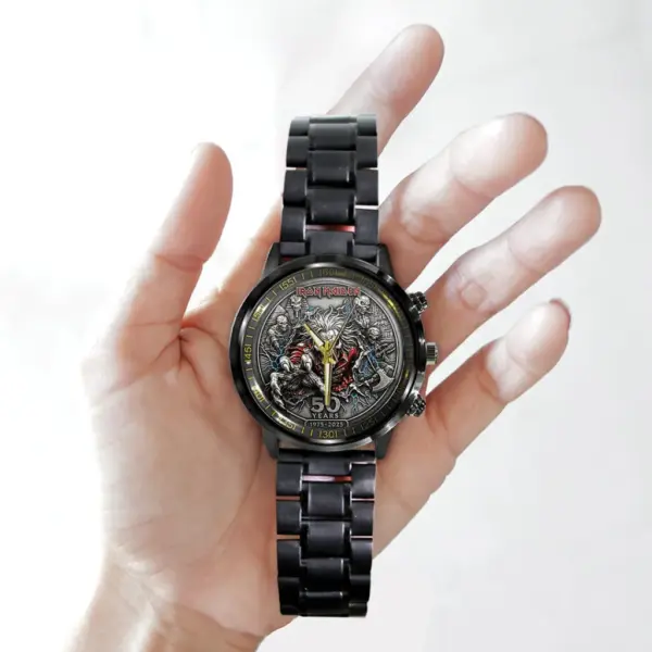 Iron Maiden 50th Anniversary Black Stainless Steel Watch - Image 3
