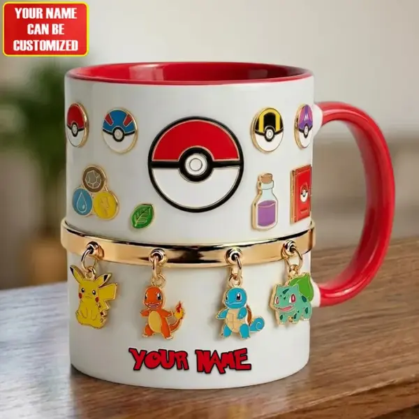 Pokemon Anniversary Mug - Personalized Monster Trainer Accent Mug - Image 3