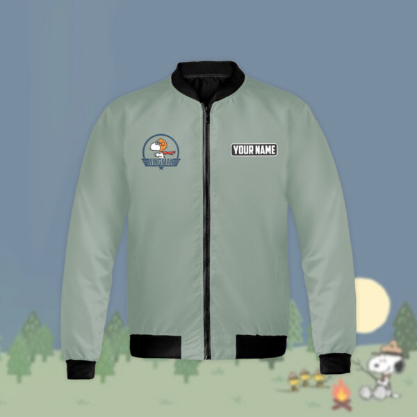 Alternative view of Personalized Snoopy "Flying Ace" Red Baron Bomber Jacket