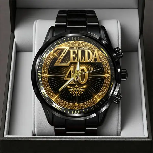 Alternative view of The Legend of Zelda 40th Anniversary Black Stainless Steel Watch