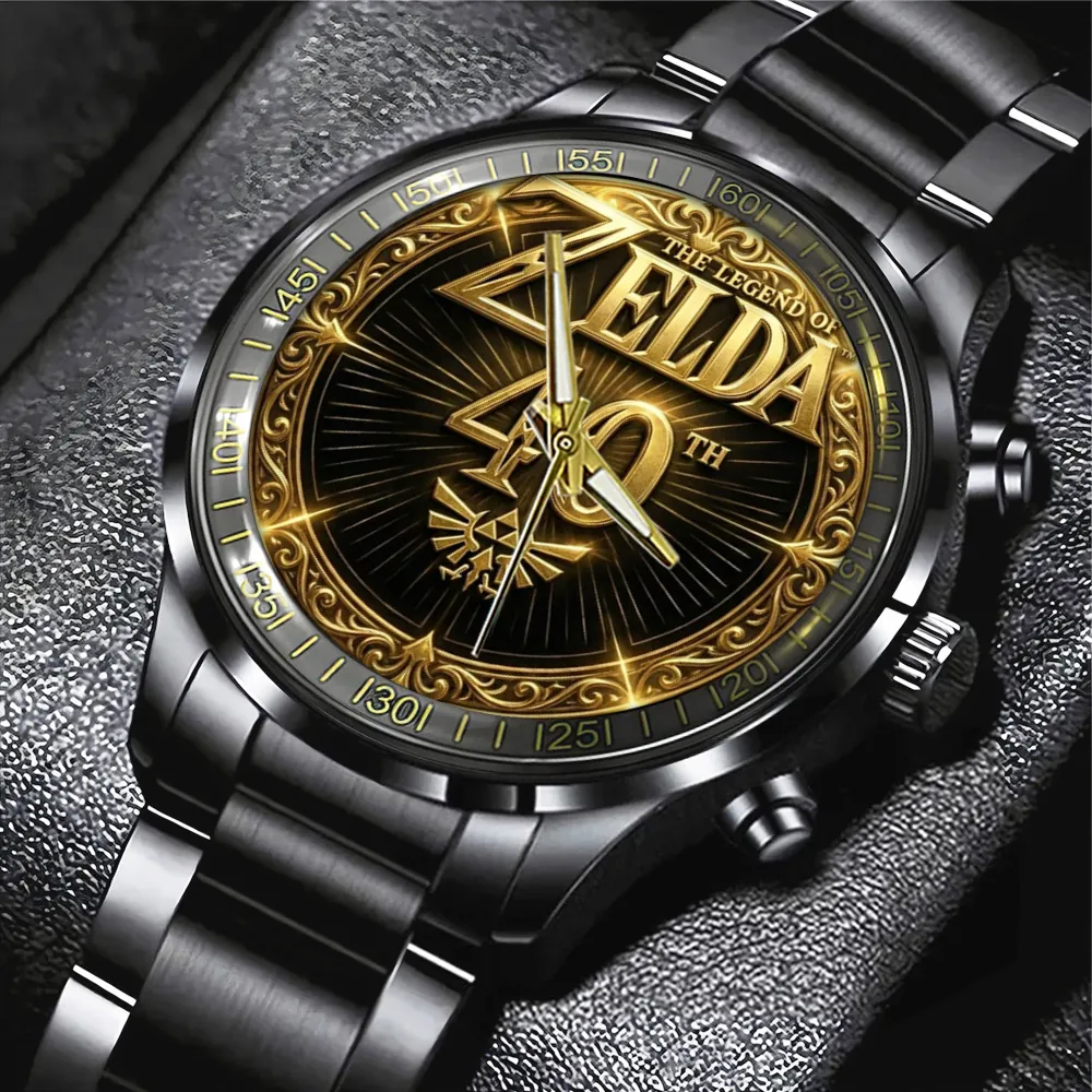 The Legend of Zelda 40th Anniversary Black Stainless Steel Watch